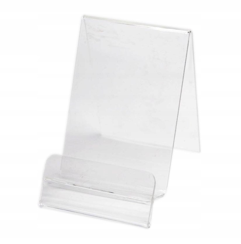 Podstawka Pionowa Plexi Z Zakładką Na Cenę (Smartfon) Szer. 65 Mm
