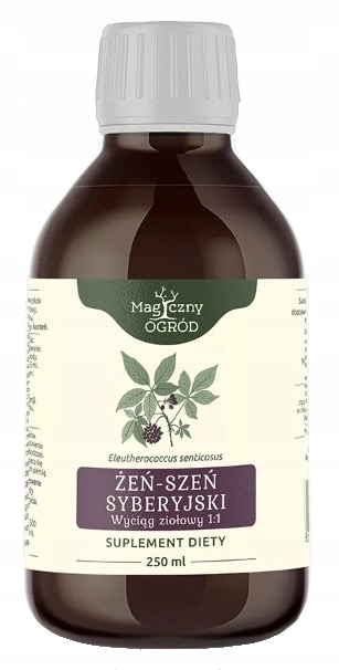 Magiczny Ogród Żeń-szeń Syberyjski Wyciąg Ziołowy 1:1, 250ml