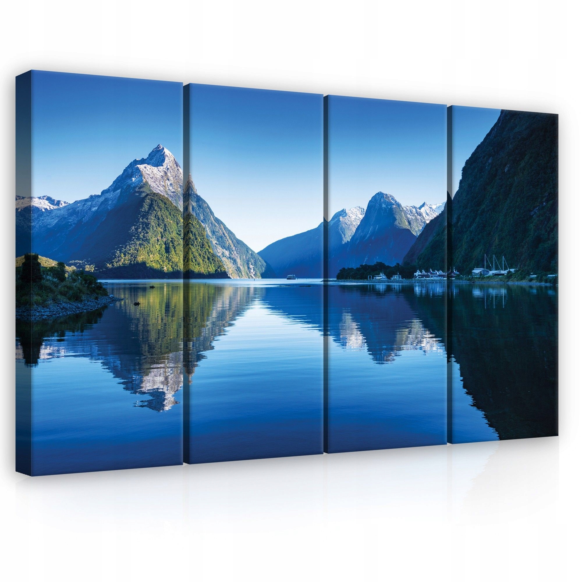 Obraz 120x80 Fjord hory odraz voda příroda klid krajina Nový Zéland