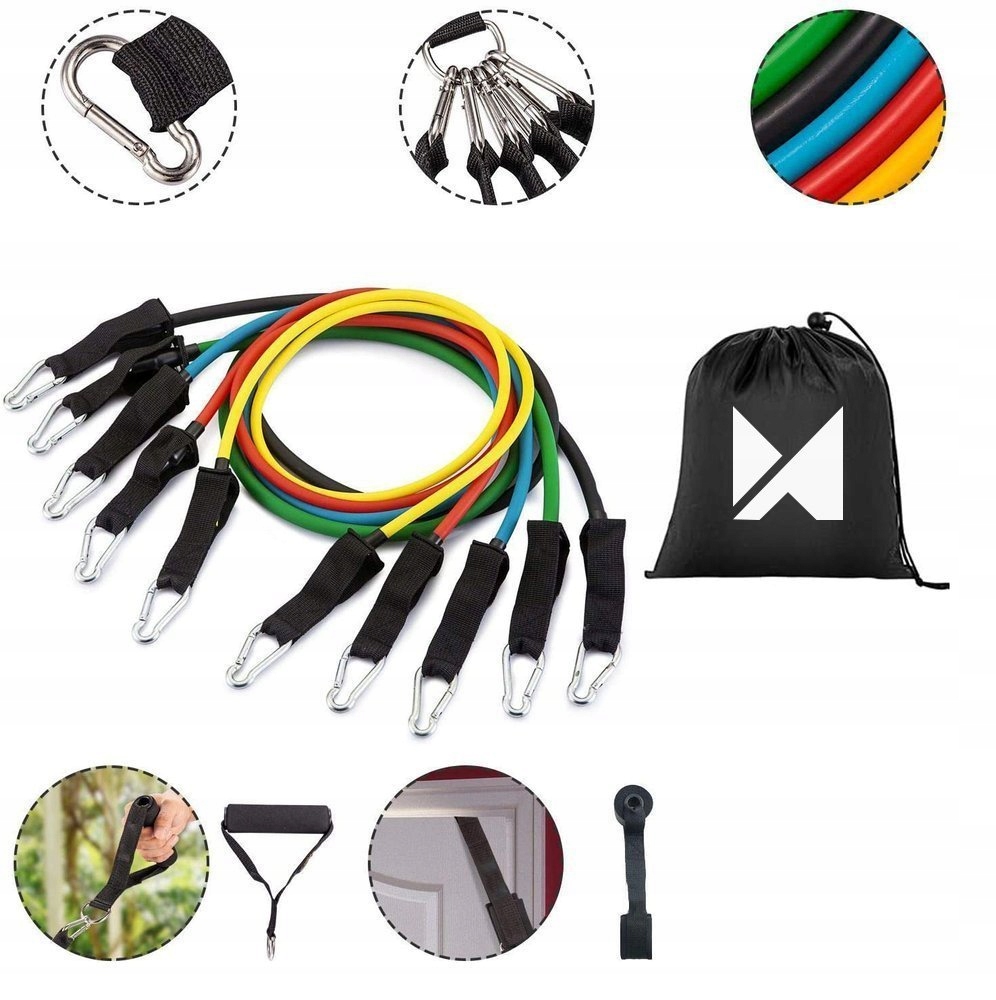 GUMY OPOROWE DO ĆWICZEŃ EKSPANDERY TRENINGOWE FITNESS BANDS ZESTAW 5 GUM Marka Wozinsky