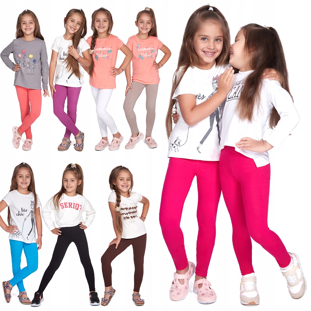 BAWEŁIANE GETRY KLASYCZNE DZIECIĘCE LEGGINSY 140 Rozmiar 140