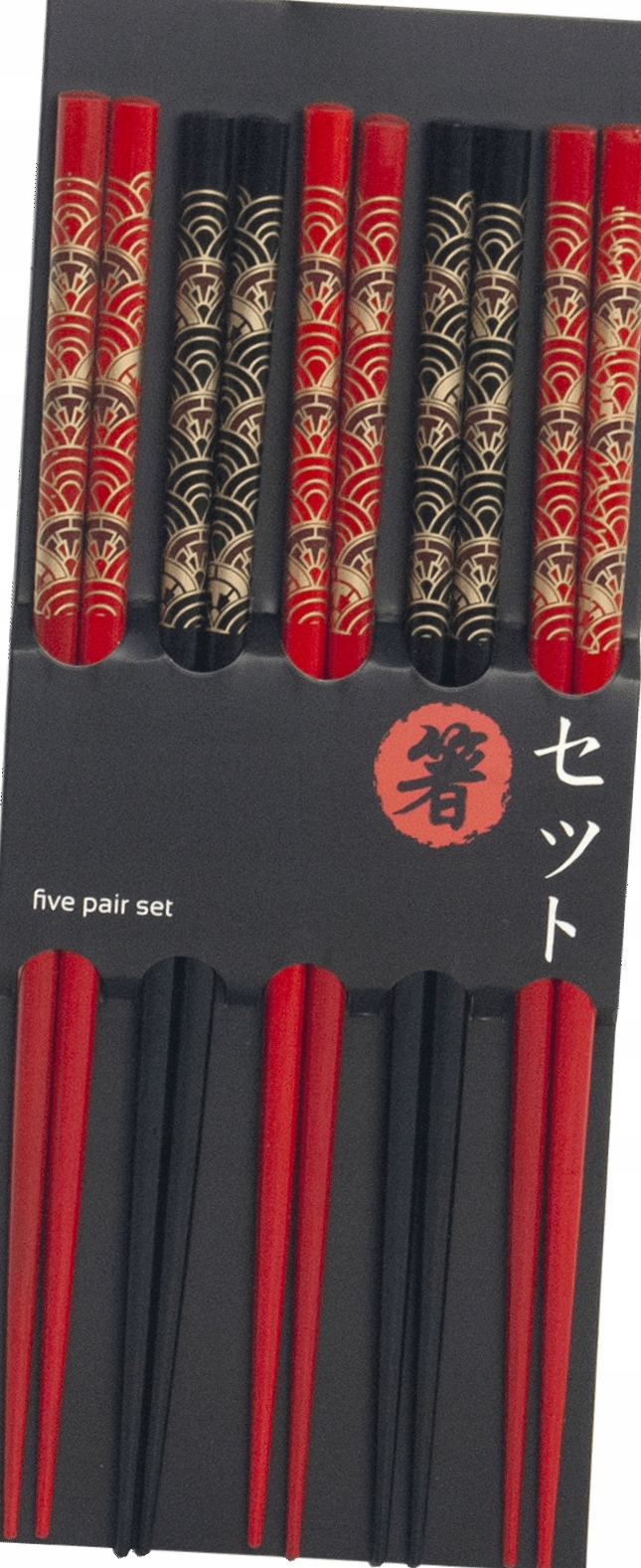 Zestaw pałeczek do sushi PREMIUM Japońskie wzory 22,5cm