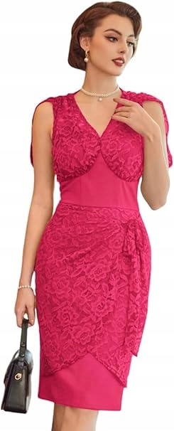 Belle Poque Tmavě růžové XXL šaty bez rukávů Belle Poque