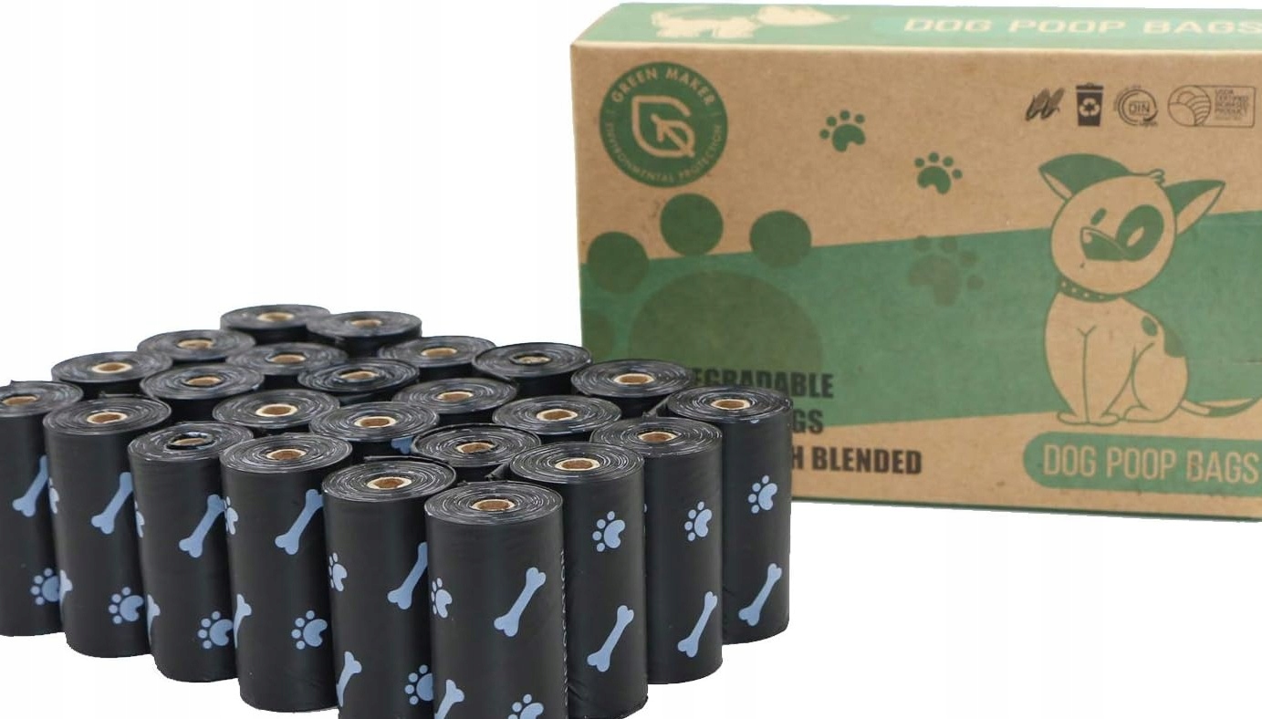 Sáčky Na Odpadky Pro Psa 360 Ks Biologicky Rozložitelné, Silné, Kompostovatelné