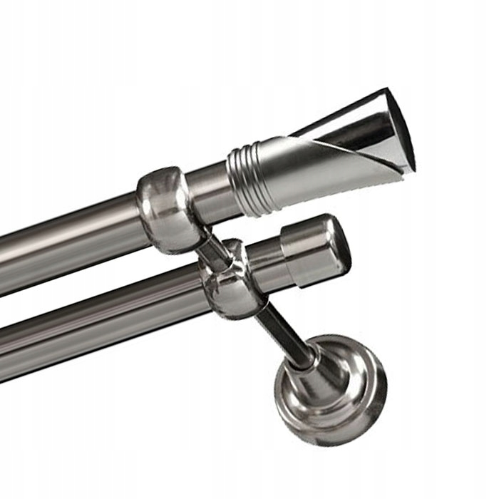 

Karnisz 300 cm bez żabek nowoczesny 19+19 mm