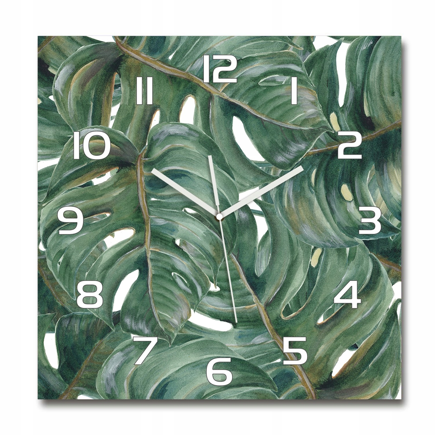 

Zegar ścienny ze szkła hartowanego Monstera 60x60