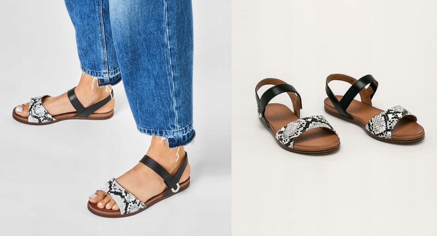 

Caprice Sandały na rzepy 9-28103-24 Snake 37