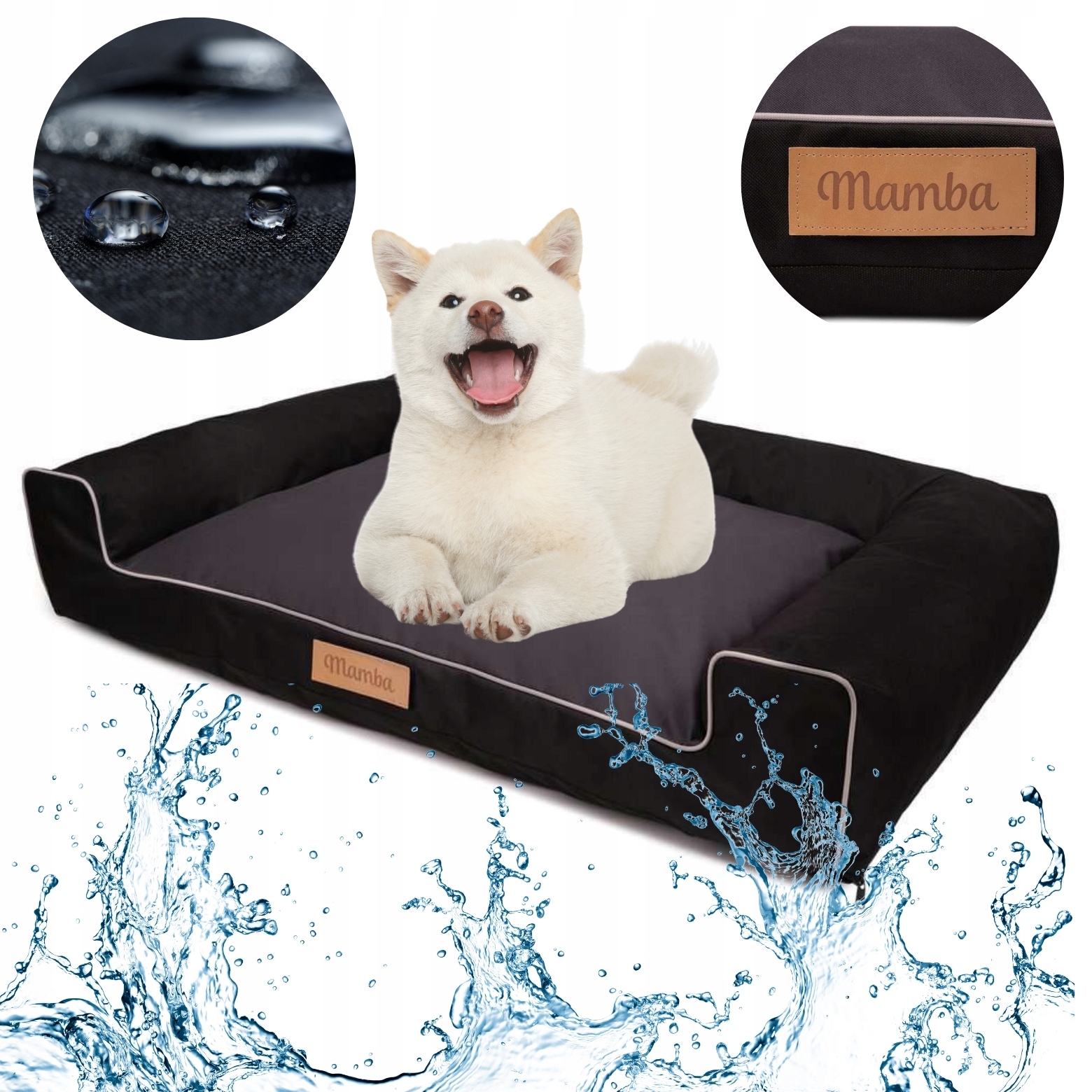 Levně Pelíšek pro psa Potah Pohovka XL Vodotěsná s gravírováním Bonus 100x65