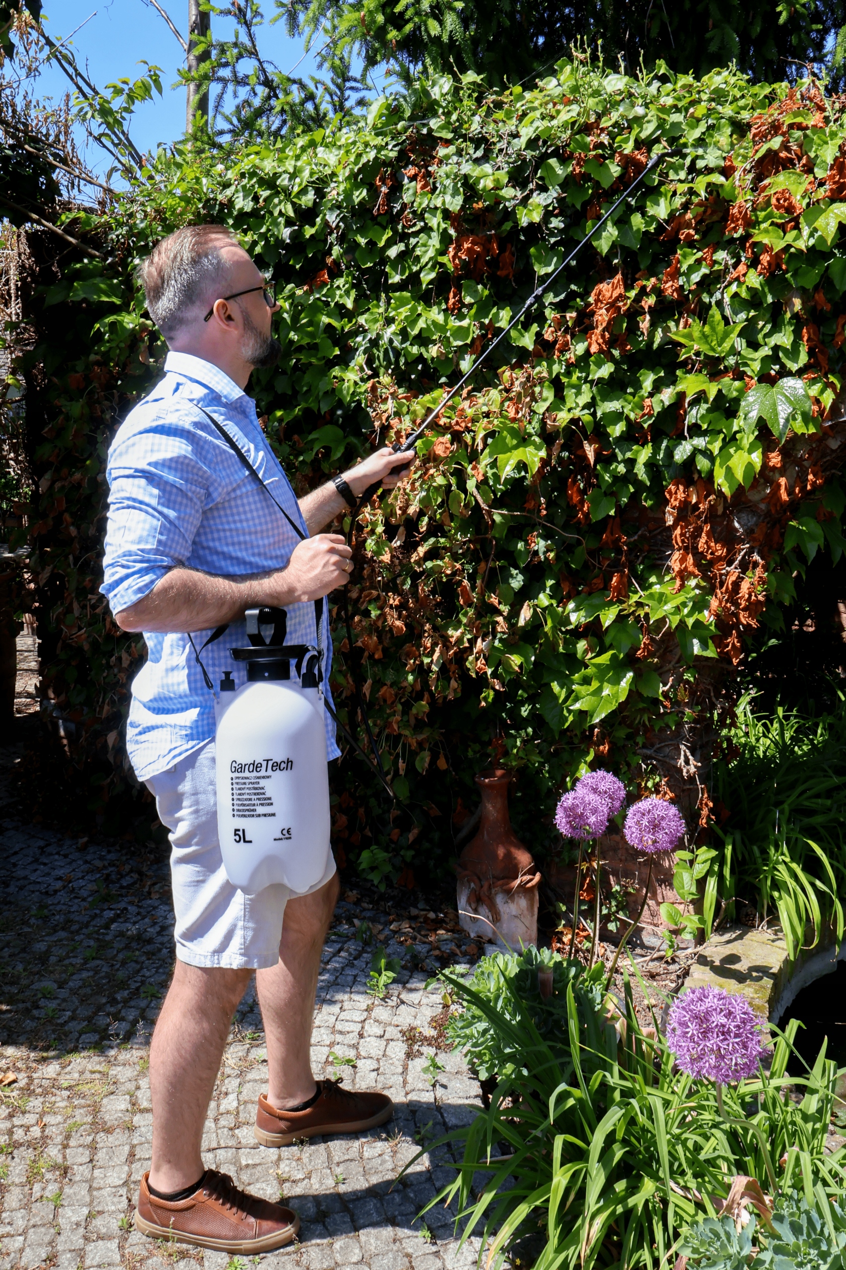 OPRYSKIWACZ CIŚNIENIOWY RĘCZNY 5L DŁUGA LANCA 132cm Marka GardeTech