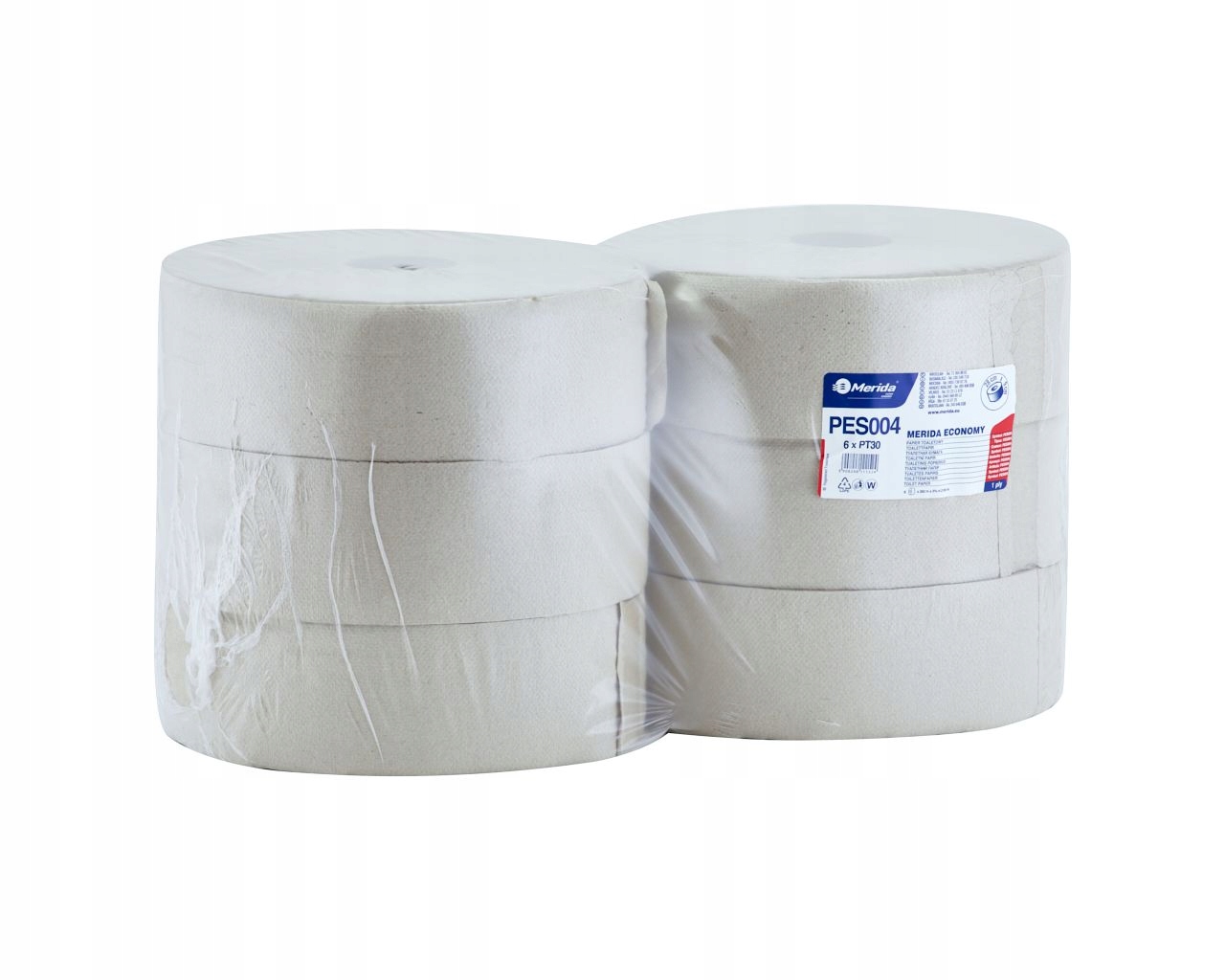 MERIDA PAPIER TOALETOWY SZARY ŚR. 28 CM 6 SZTUK Postać rolka