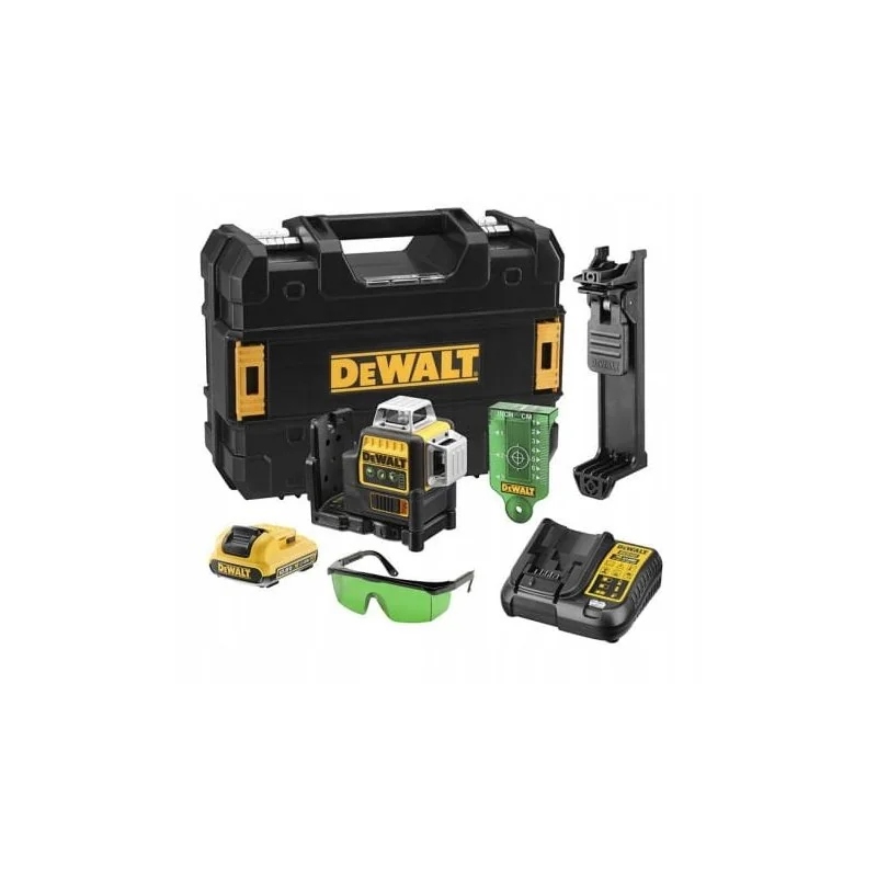 Laser Krzyżowy 3 płaszczyznowy Zielony Tstak 1x2Ah Dewalt DCE089D1G