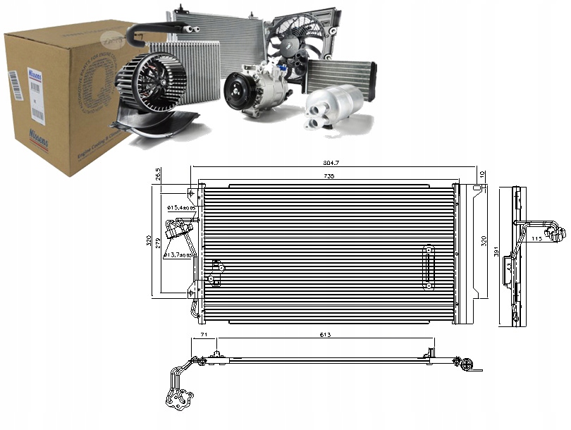 Nissens Chladič Klimatizace (s Odvlhčovačem) Audi