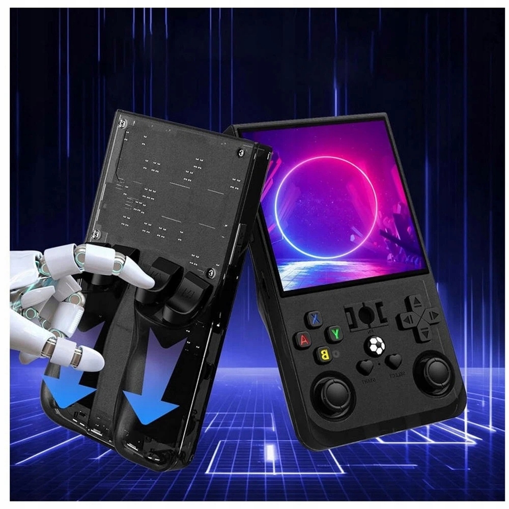 Ręczna Konsola Do Gier R36 Max Z Joystickiem Linux Retro Gry Ekran Ips Hd