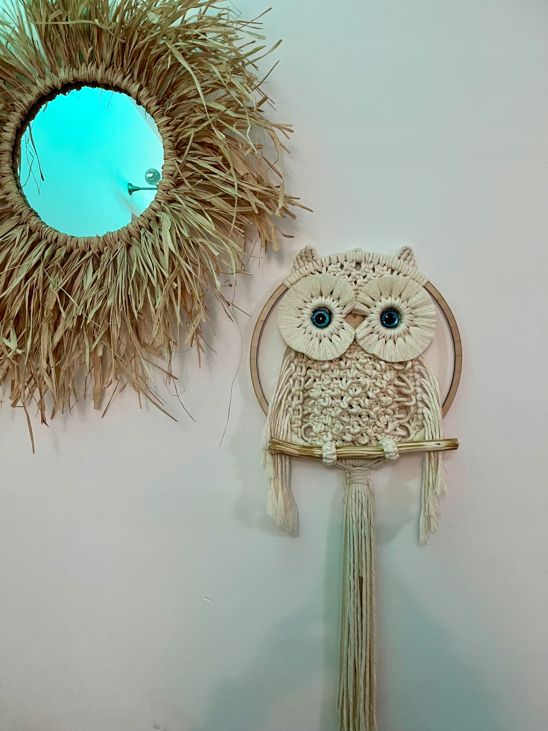 Sova makramé velká