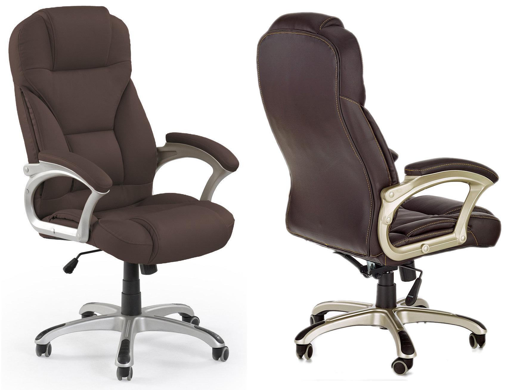 Fotel Biurowy Obrotowy Desmond Brązowy Halmar