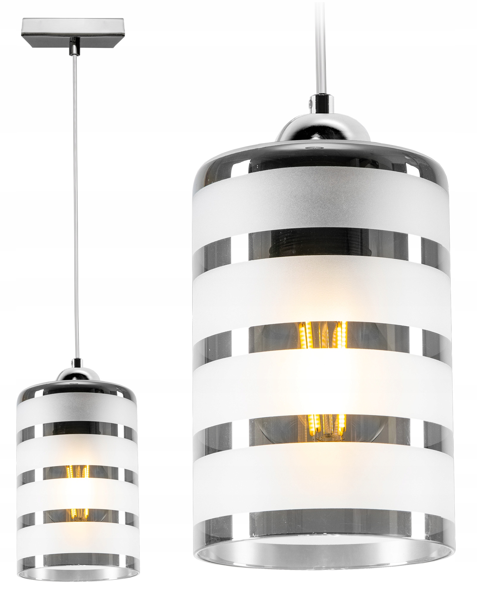 

Lampa Sufitowa Wisząca Plafon Żyrandol Chrom Led