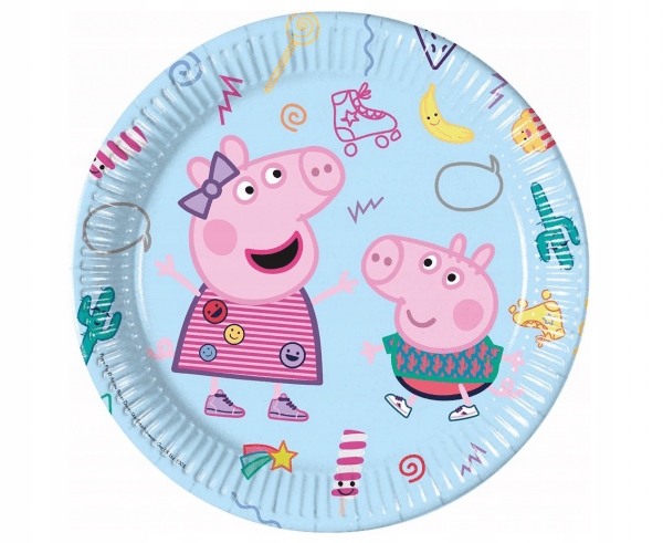 TALERZYKI PAPIEROWE ŚWINKA PEPPA PIG 8szt 23cm