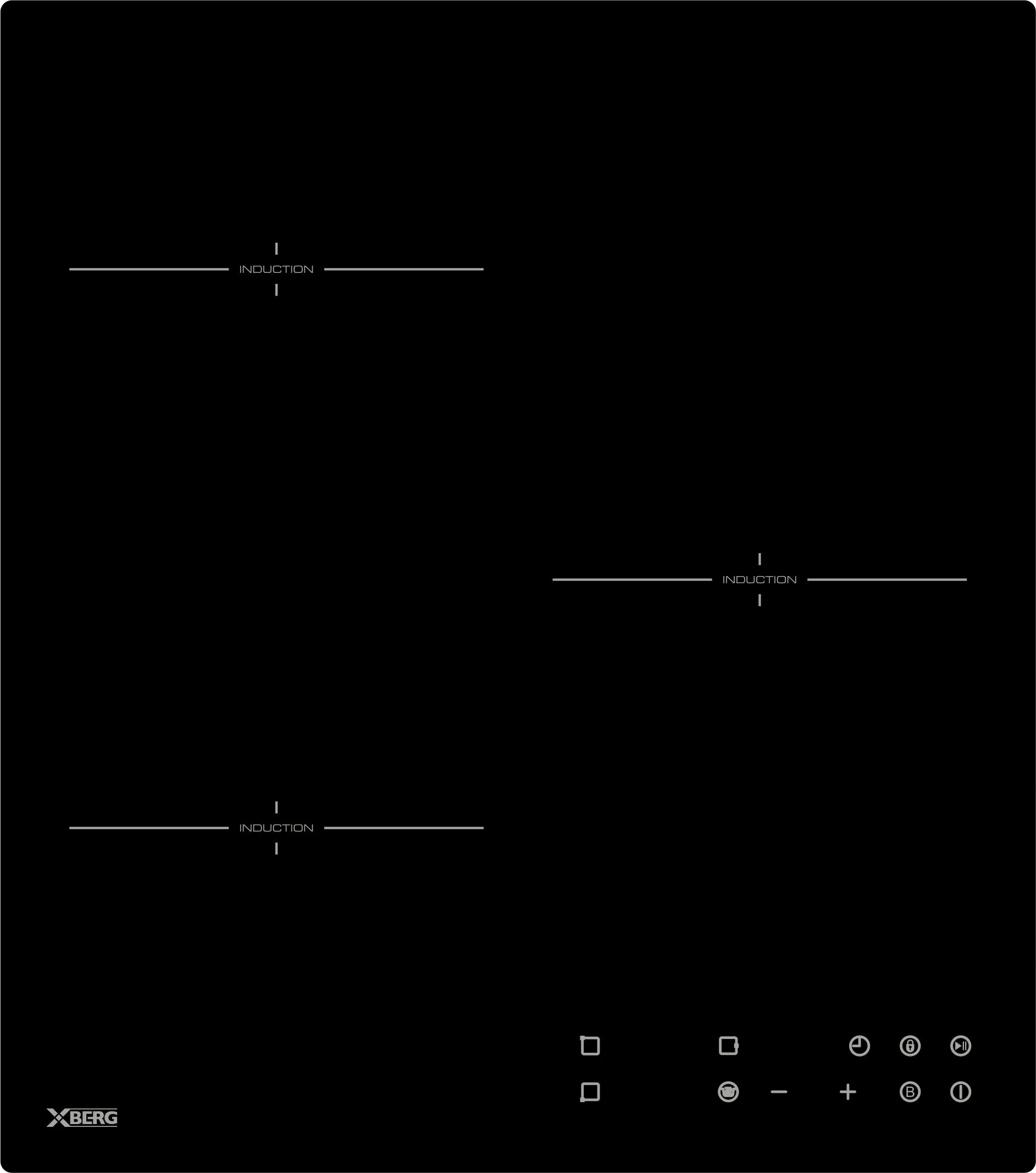 Płyta Indukcyjna Berg BRGI4300L do zabudowy 45 cm do mieszkania EasyClean