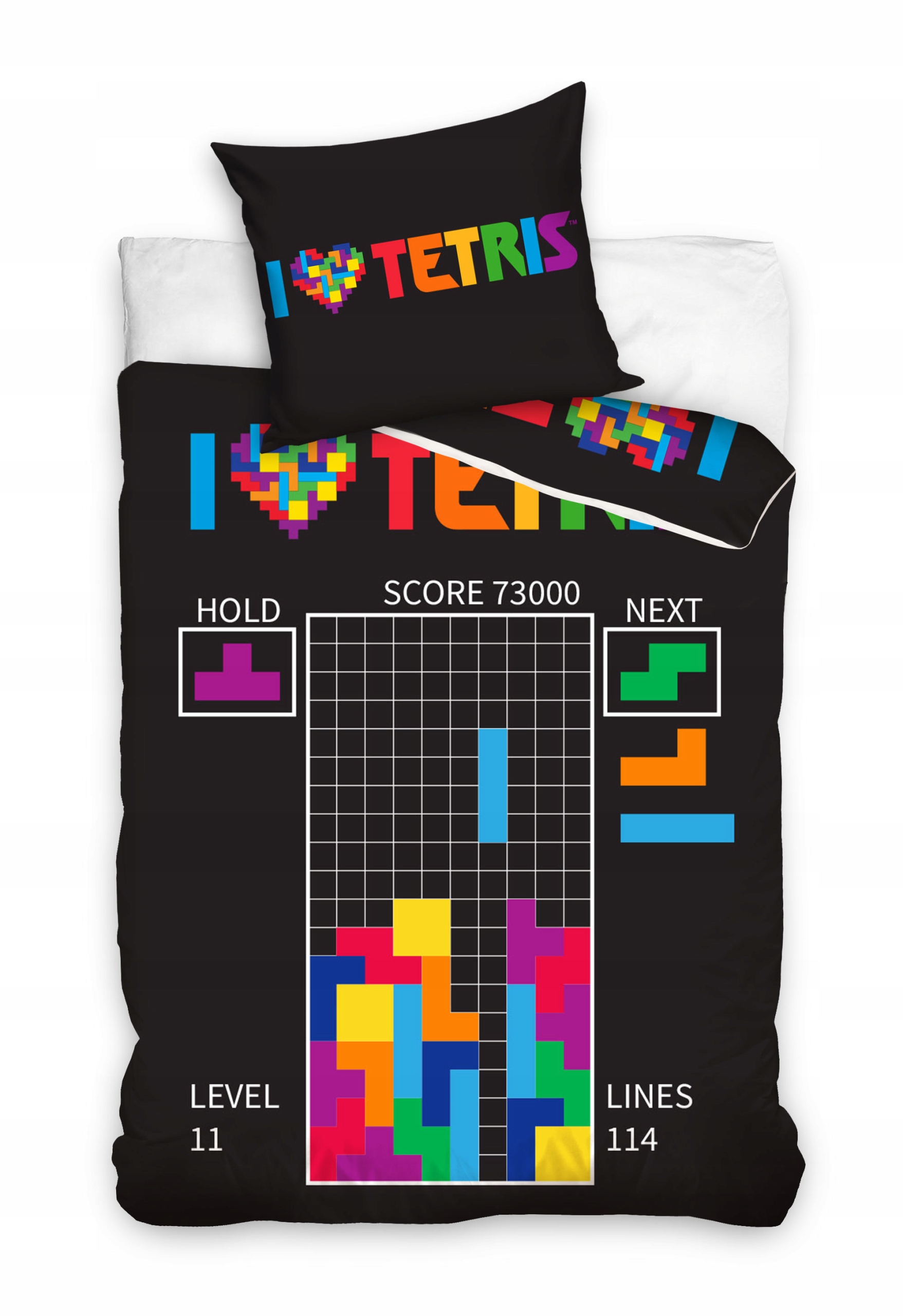 

Pościel dziecięca bawełniana Tetris 160x200 Klocki
