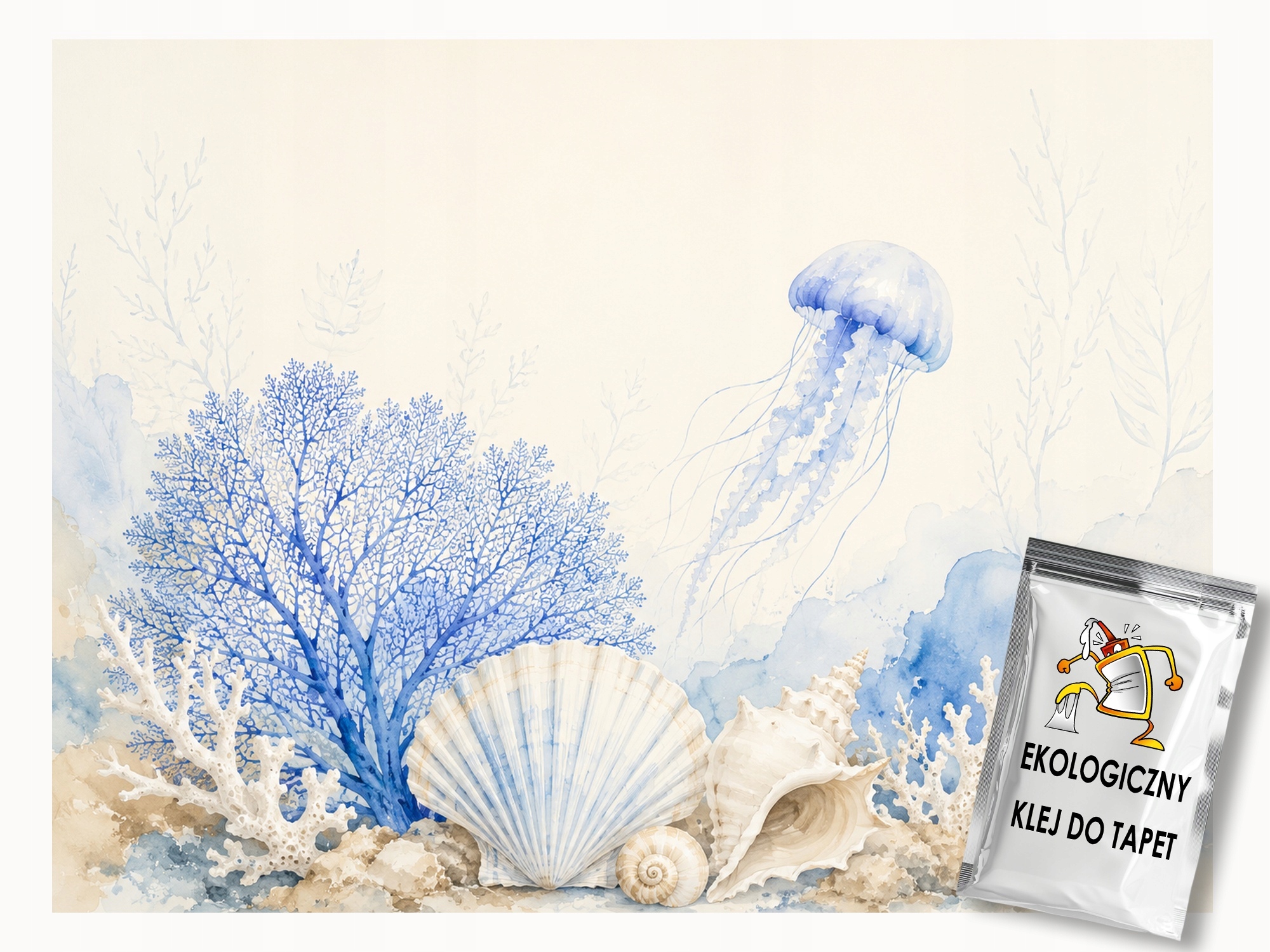 Fototapeta Flizelina Voda Moře Oceán Mušle Medúza Korál 300x250 155g
