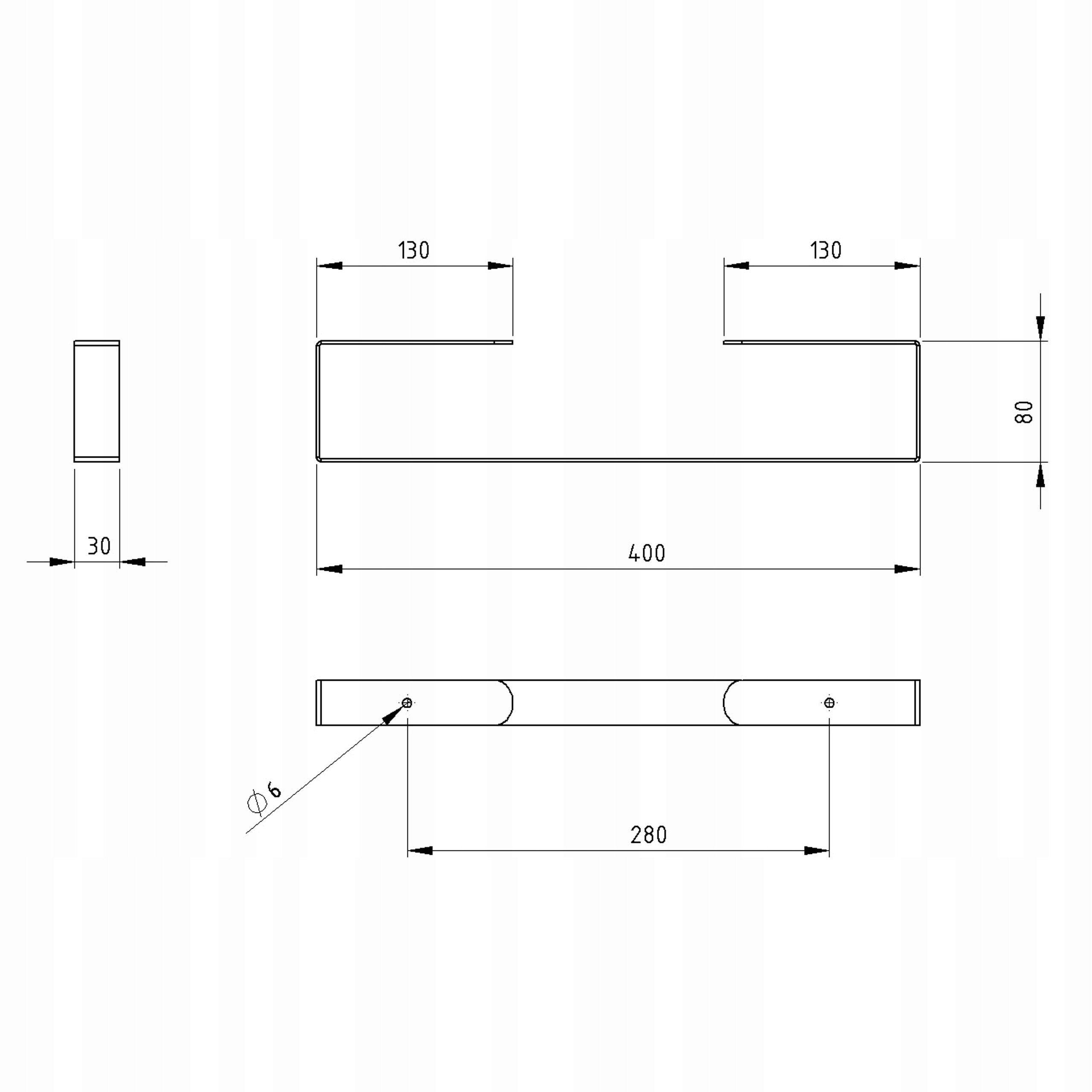 Uchwyt BLU na ręczniki łazienkowe kolor biały LOFT Rodzaj ścienne