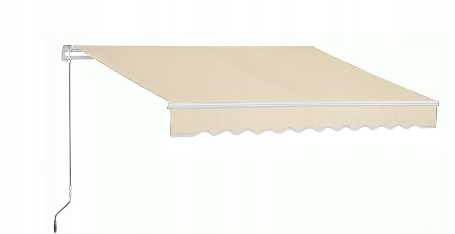MARKIZA TARASOWA BALKONOWA OSŁONA PRZECIWSŁONECZNA ROLETA Z KORBĄ 400 x 250 Kod producenta MARKIZA ZEWNĘTRZNA BEŻOWA BALKON TARAS DASZEK