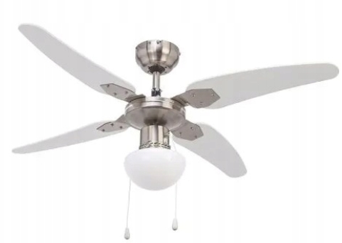 Livarno Home Stropný ventilátor s Led lampou Biely