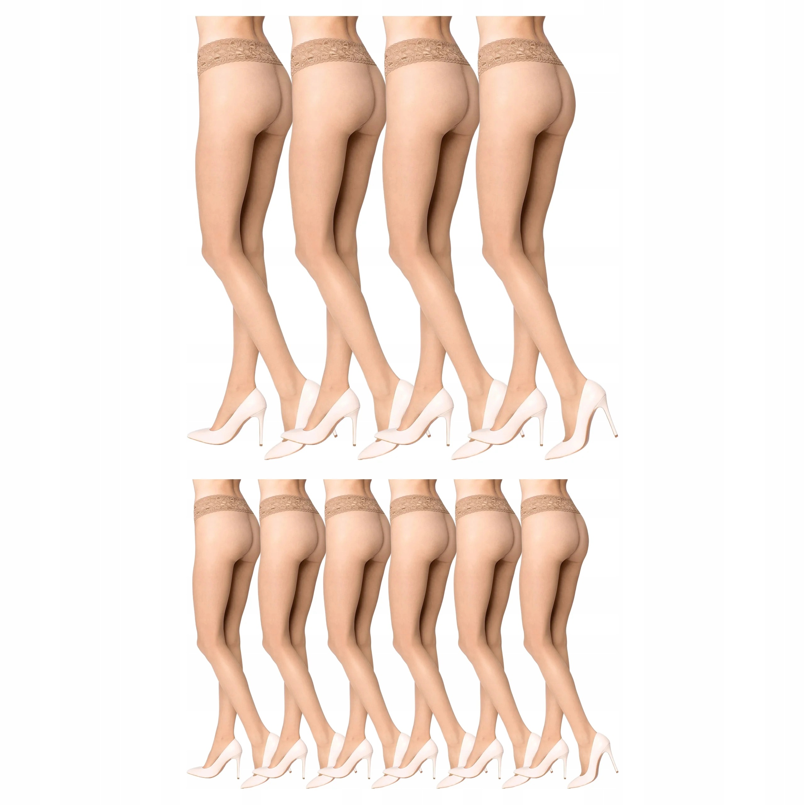 10 x Punčocháče Erotic Vita Bassa 30 den Marilyn Beige 2-S