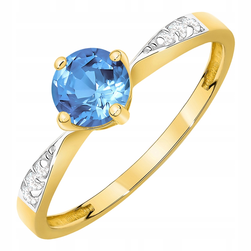 Zlatý Prstýnek Zásnubní pr 585 Zirkony vel.19