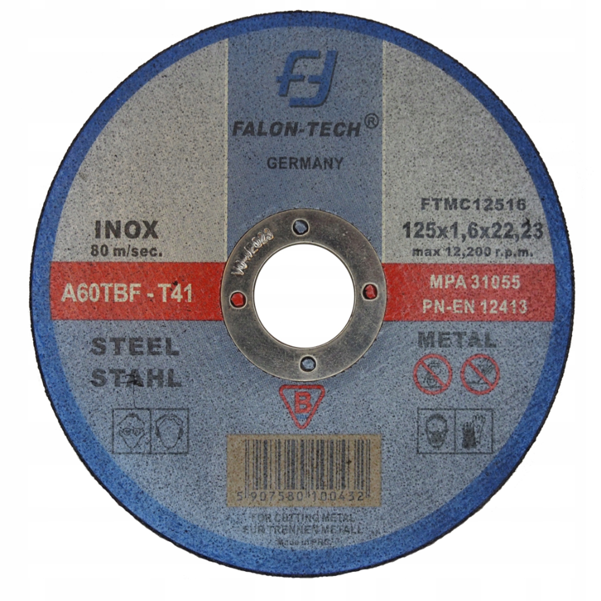 TARCZE DO CIĘCIA STALI NIERDZEWNEJ INOX 125/1.6 FT