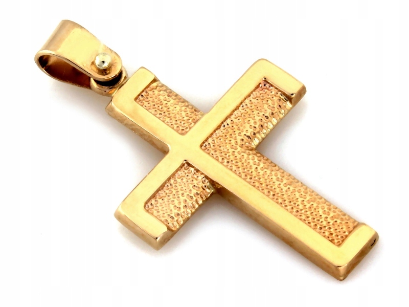 Přívěsek zlatý 585 křížek elegantní bez vyobrazení 2.13g jako Dárek