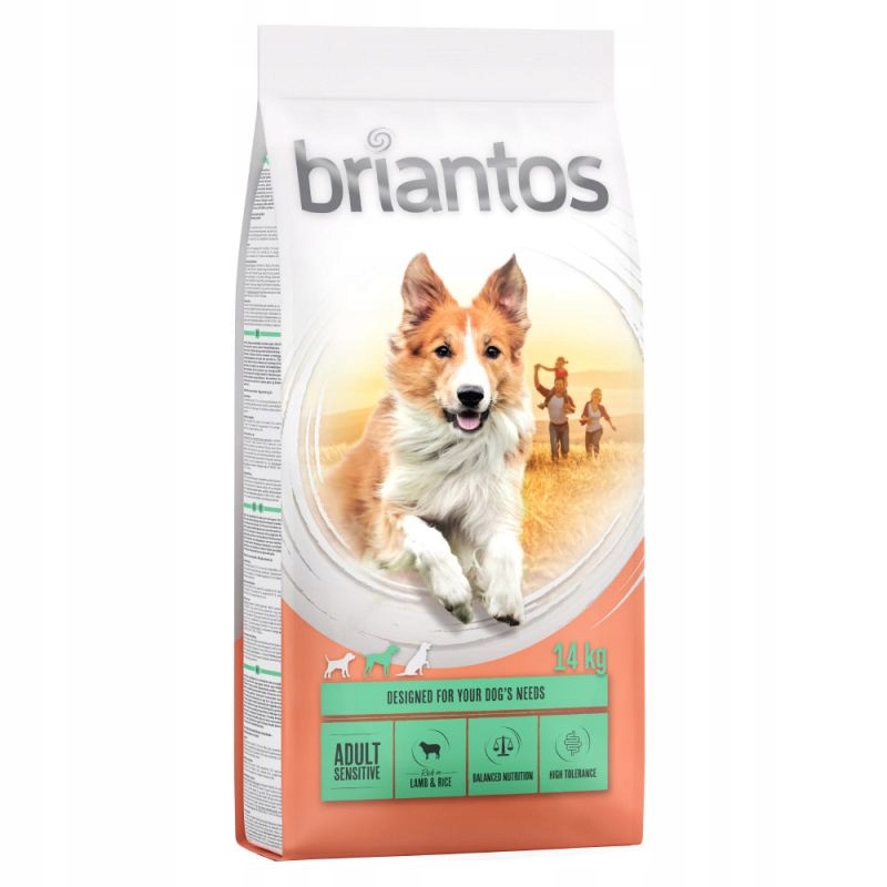 Briantos Adult Sensitive, jehněčí maso a rýže 2x14 kg