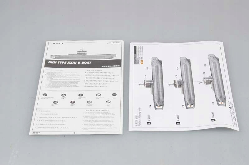 Niemiecki typ projektu XXIII U-Boota - Trumpeter 05907 1:144 Marka Faller