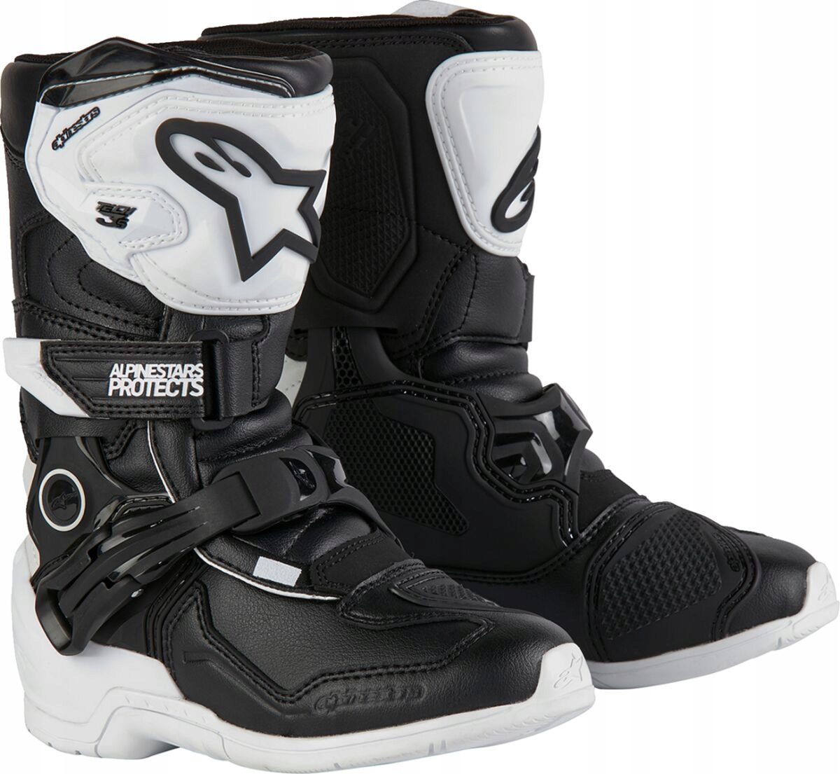 Detské Motocyklové Topánky Alpinestars Youtg T3S Wht/blk 13 2014524-21-13