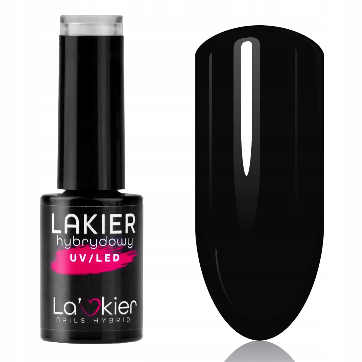 

La'kier lakier hybrydowy do paznokci Uv Led czarny