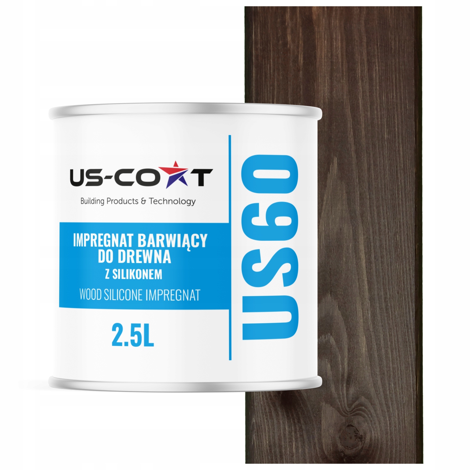 Impregnat Do Drewna Extra Farba Z Silikonem Chron Trwały Palisander 2,5L