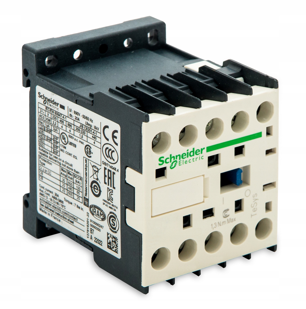 

Stycznik Schneider 12A 3P 230V Ac 1NO LC1K1210P7