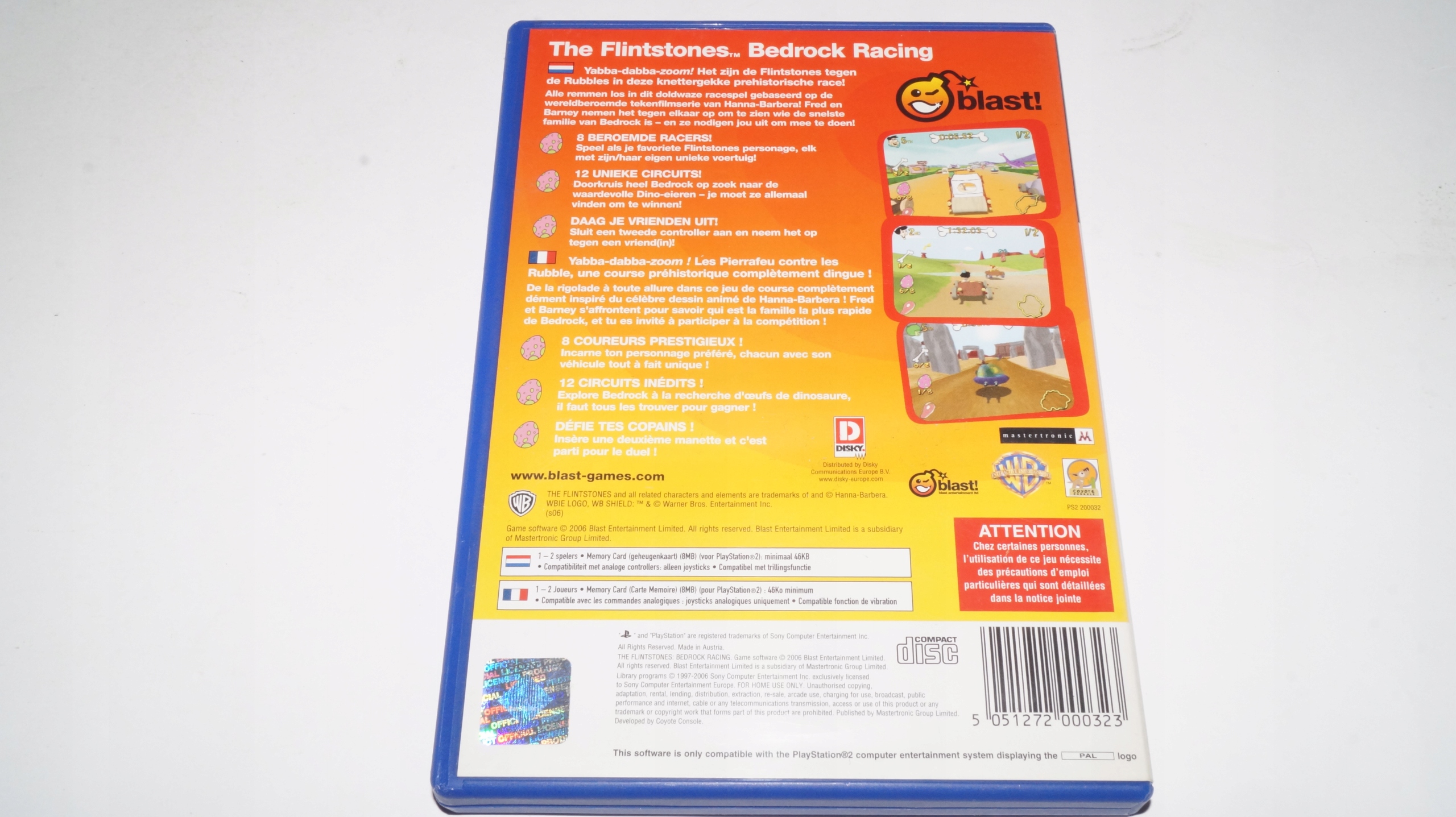 PS2 THE FLINSTONES BEDROCK RACING PS2 EAN (GTIN) 5051272000804