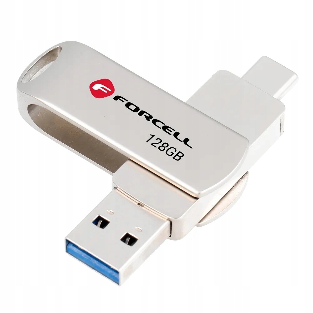 Pendrive 128GB Usb 3.2 Gen 1 (usb A Usb C) Forcell F-data Metal Duo