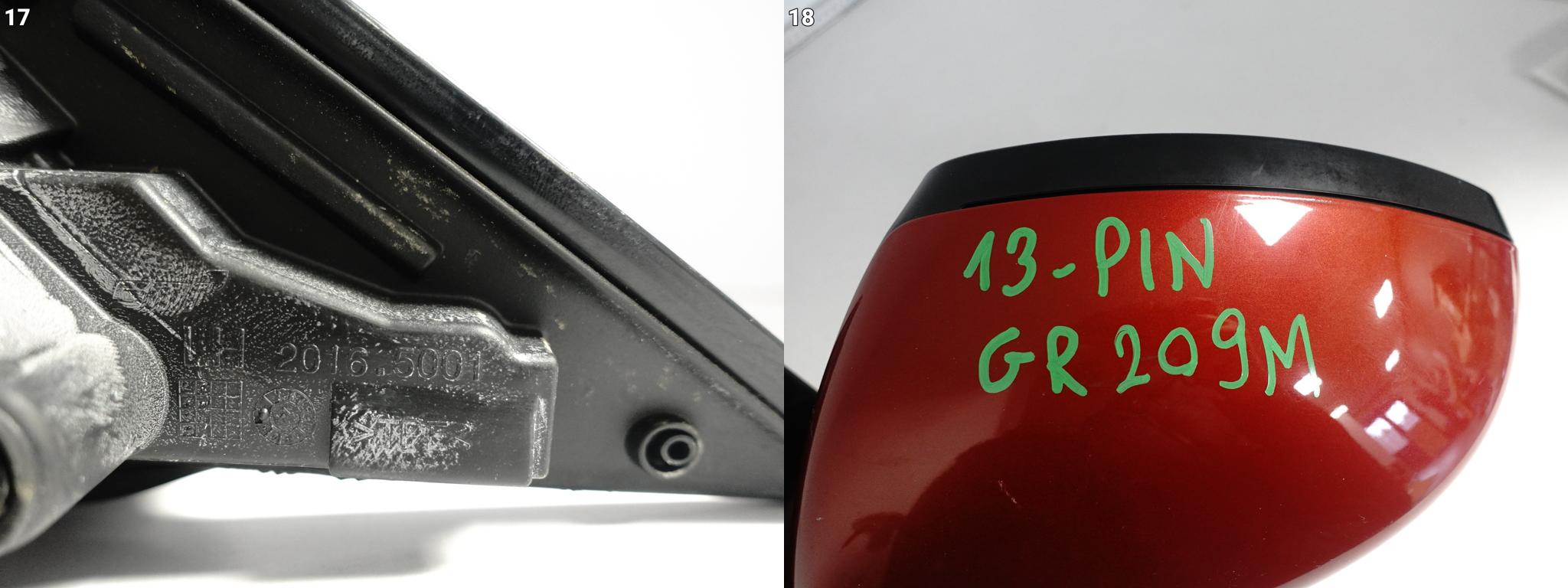 RANGE ROVER EVOQUE L538 LIFT DYNAMIC 15-18 mirror left 15 PIN