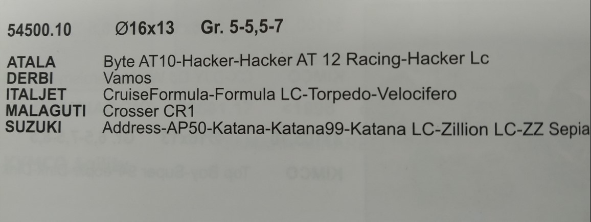 PARMAKIT WARIATOR KOMPLETNY ATALA, DERBI, ITALJET Producent AK