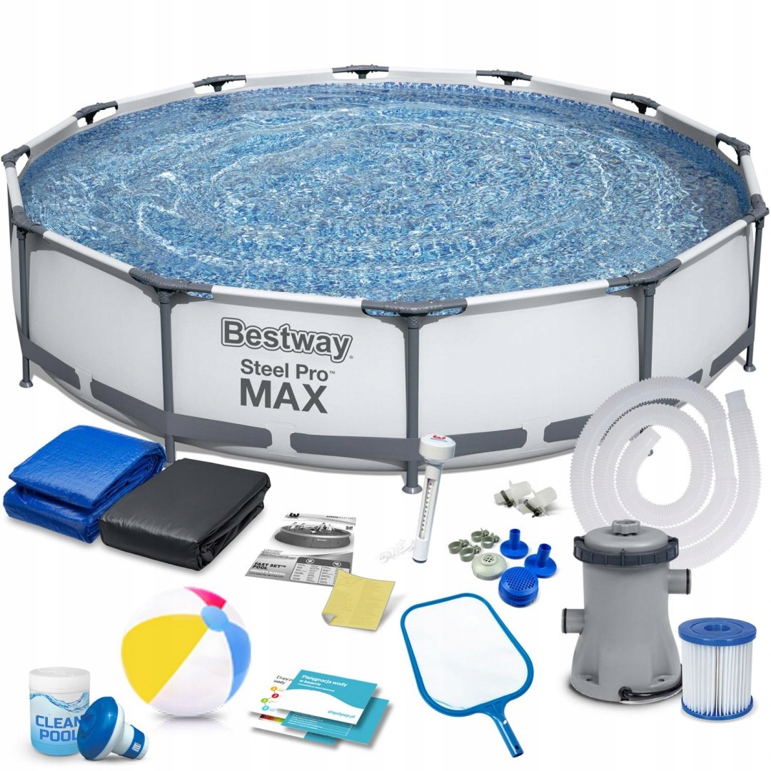 Bazen Roštový Bestway Záhradný 366x76 Čerpadlo Filter Záslepky Sada 8v1