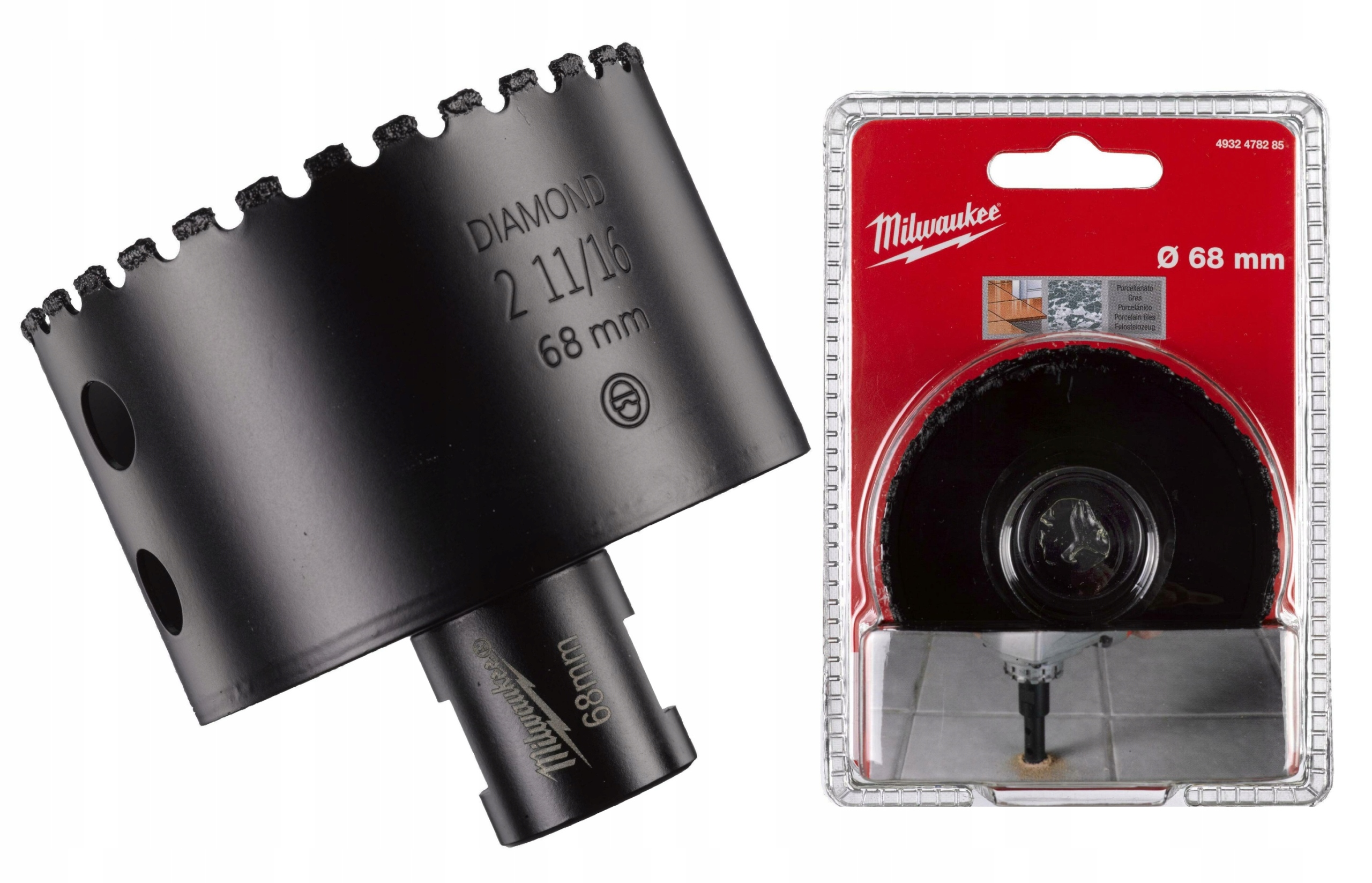 Milwaukee Koronka Otwornica M14 Z Nasypem Diamentowym 68mm na Szlifierkę