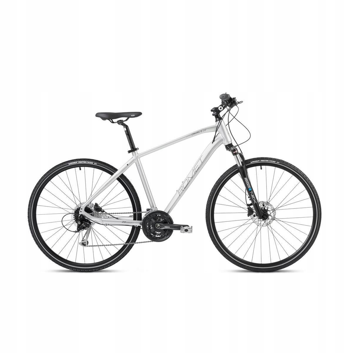 Rower crossowy męski Romet Orkan 6 D rama 19 cali koło 28 " srebrny