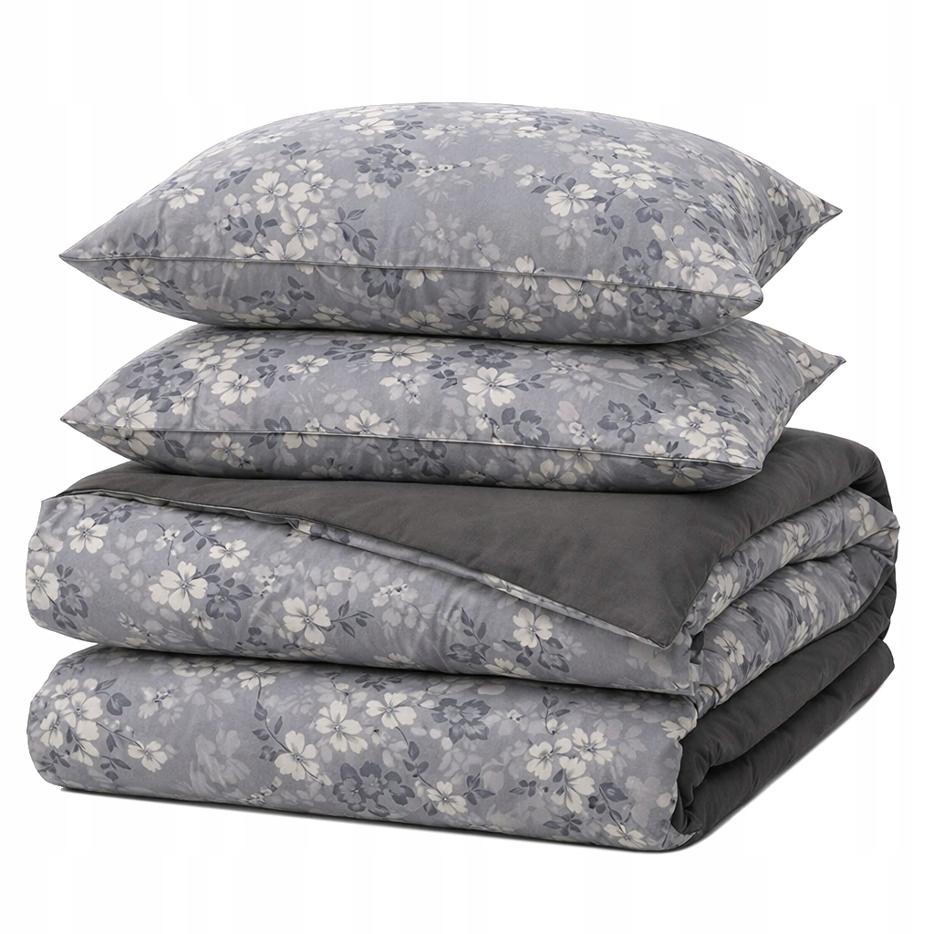 Pościel 160x200 bawełniana 100% naturalna komplet poszewki wzór w kwiatki