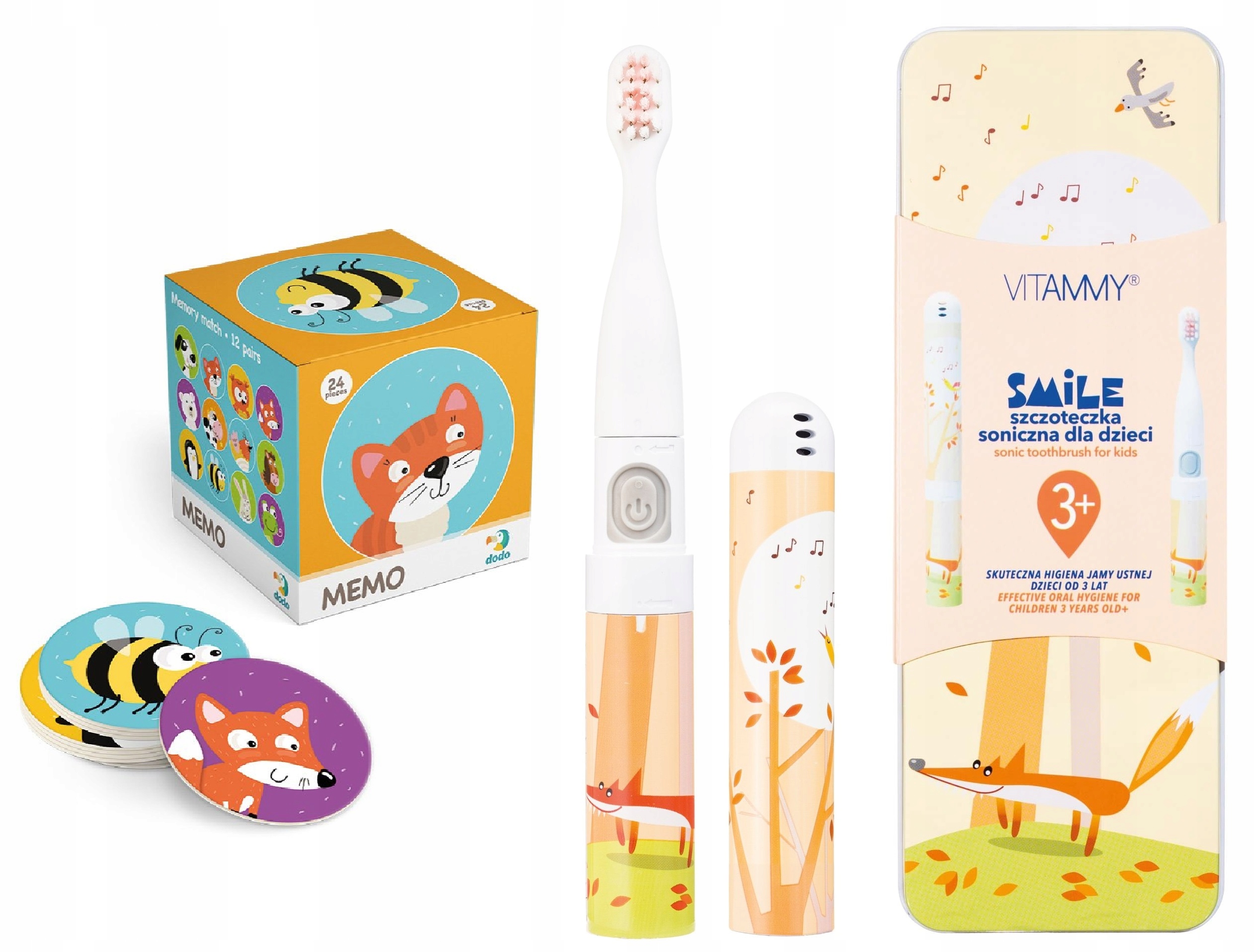 

Szczoteczka Soniczna Dla Dzieci Smile 3+ Gra Memo
