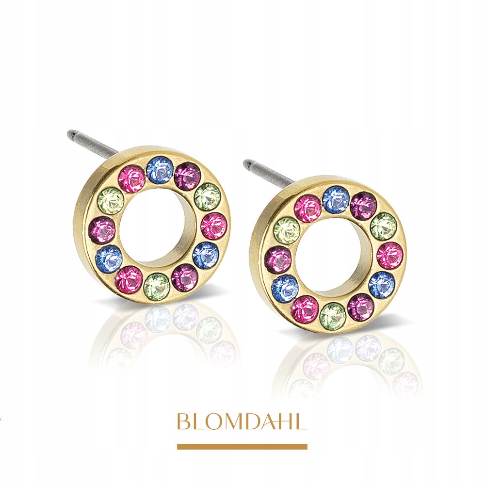Blomdahl Náušnice Brilliance Puck Hollow Fantasy 8 MM