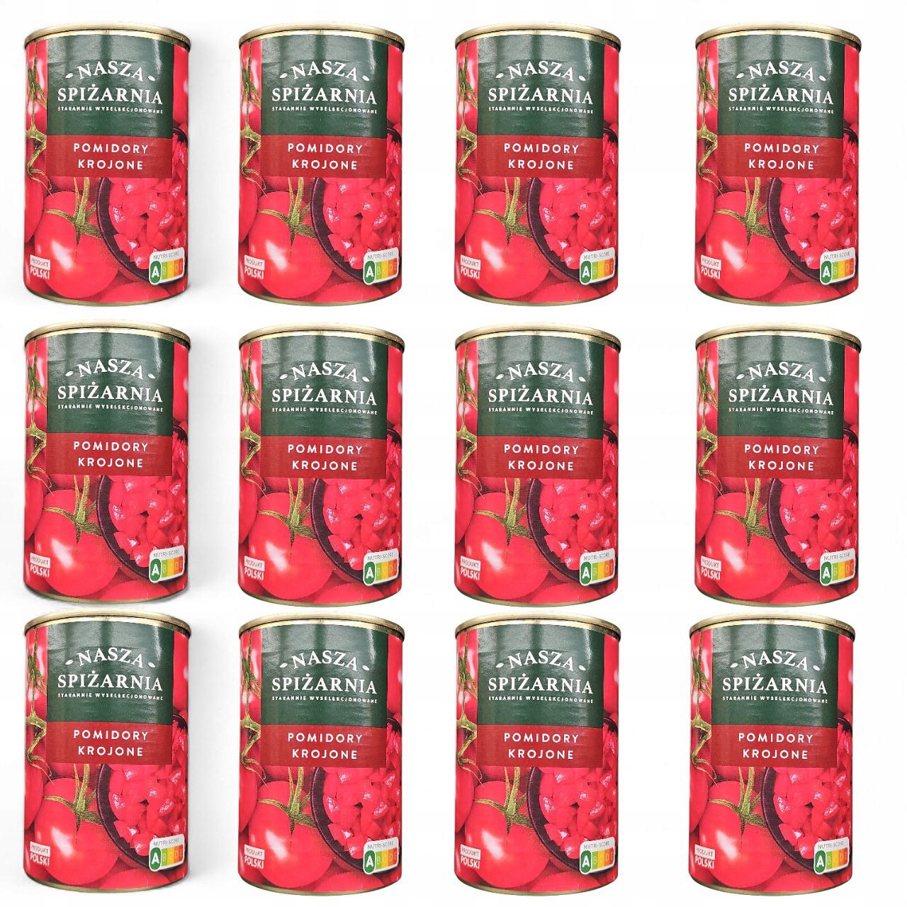 Levně Naše Spíž rajčata krájená bez slupky 400g 12 Ks