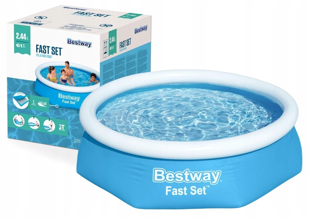 

Basen Ogrodowy Rozporowy 2,44 x 61cm Bestway 57448
