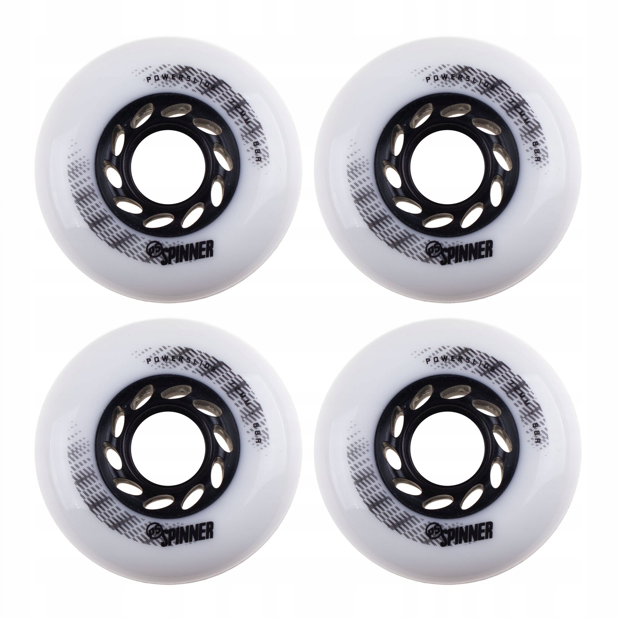 Kolečka Pro Kolečkové Brusle Powerslide Spinner 72MM/88A 4 Kusy Freeride Slalom